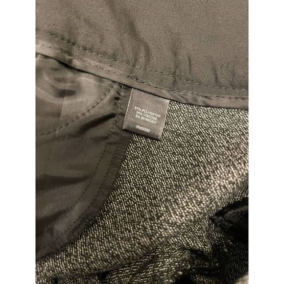 Express Editor Pants Womens 2R Heathered Black trouser Wide Band Flare Leg NEW - Picture 3 of 7